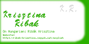krisztina ribak business card